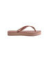 Havaianas slapi SLIM FLATFORM femei culoarea roz cu toc plat 4144537.3544 - Pled.ro