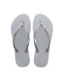 Havaianas slapi SLIM SPARKLE II femei culoarea gri cu toc plat 4146937.3498 - Pled.ro