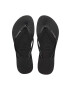 Havaianas slapi SLIM SPARKLE II femei culoarea negru cu toc plat 4146093.0090 - Pled.ro