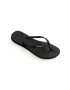 Havaianas slapi SLIM SPARKLE II femei culoarea negru cu toc plat 4146093.0090 - Pled.ro