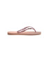 Havaianas slapi SLIM SQUARE LOGO METALLIC femei culoarea roz cu toc plat 4148257 - Pled.ro