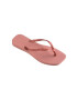 Havaianas slapi SQUARE femei culoarea roz cu toc plat 4148301.3544 - Pled.ro