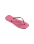 Havaianas slapi SQUARE GLITTER femei culoarea roz cu toc plat 4148102.1750 - Pled.ro