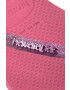 Havaianas slapi SQUARE GLITTER femei culoarea roz cu toc plat 4148102.1750 - Pled.ro