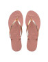 Havaianas slapi YOU METALLIC femei culoarea roz cu toc plat 4135102.3544 - Pled.ro