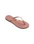 Havaianas slapi YOU METALLIC femei culoarea roz cu toc plat 4135102.3544 - Pled.ro