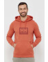 Helly Hansen hanorac de bumbac culoarea portocaliu cu glugă cu imprimeu 53289-597 - Pled.ro