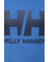 Helly Hansen hanorac de bumbac HH LOGO HOODIE bărbați culoarea bleumarin cu glugă cu imprimeu 33977 - Pled.ro