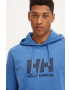 Helly Hansen hanorac de bumbac HH LOGO HOODIE bărbați cu glugă cu imprimeu 33977 - Pled.ro