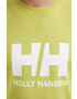 Helly Hansen hanorac de bumbac HH LOGO HOODIE bărbați culoarea bleumarin cu glugă cu imprimeu 33977 - Pled.ro