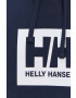 Helly Hansen hanorac de bumbac culoarea albastru marin cu imprimeu 53289-597 - Pled.ro