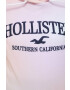 Hollister Co. bluza femei culoarea roz cu glugă modelator - Pled.ro