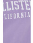 Hollister Co. bluza femei culoarea violet cu glugă cu imprimeu - Pled.ro