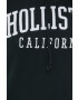 Hollister Co. bluza femei culoarea negru cu glugă cu imprimeu - Pled.ro