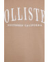 Hollister Co. bluza femei culoarea bej cu imprimeu - Pled.ro