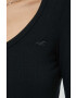 Hollister Co. bluza femei culoarea negru neted - Pled.ro