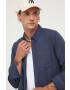 Hollister Co. camasa barbati culoarea albastru marin cu guler button-down regular - Pled.ro