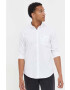 Hollister Co. camasa barbati culoarea alb cu guler button-down regular - Pled.ro