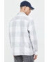 Hollister Co. camasa din bumbac barbati culoarea gri cu guler clasic relaxed - Pled.ro