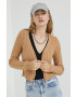 Hollister Co. cardigan femei culoarea bej - Pled.ro