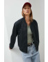 Hollister Co. geaca bomber femei culoarea negru de tranzitie - Pled.ro