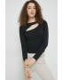 Hollister Co. longsleeve femei culoarea negru - Pled.ro