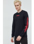 Hollister Co. longsleeve din bumbac culoarea negru cu imprimeu - Pled.ro