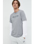 Hollister Co. longsleeve din bumbac culoarea gri cu imprimeu - Pled.ro