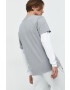 Hollister Co. longsleeve din bumbac culoarea gri cu imprimeu - Pled.ro