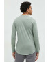 Hollister Co. longsleeve din bumbac culoarea verde neted - Pled.ro