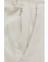 Hollister Co. pantaloni din amestec de in culoarea bej drept - Pled.ro