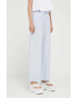 Hollister Co. pantaloni din amestec de in lat high waist - Pled.ro