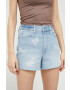 Hollister Co. pantaloni scurti jeans barbati culoarea alb - Pled.ro