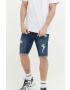 Hollister Co. pantaloni scurti jeans barbati culoarea albastru marin - Pled.ro