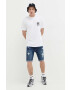 Hollister Co. pantaloni scurti jeans barbati culoarea albastru marin - Pled.ro