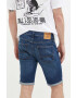 Hollister Co. pantaloni scurti jeans barbati culoarea albastru marin - Pled.ro