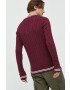 Hollister Co. pulover barbati culoarea bordo light - Pled.ro