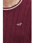 Hollister Co. pulover barbati culoarea bordo light - Pled.ro