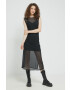 Hollister Co. rochie culoarea negru mini evazati - Pled.ro