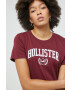 Hollister Co. tricou femei culoarea bordo - Pled.ro