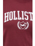 Hollister Co. tricou femei culoarea bordo - Pled.ro