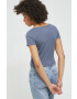 Hollister Co. tricou femei culoarea albastru marin - Pled.ro