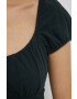 Hollister Co. tricou femei culoarea negru - Pled.ro