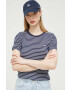 Hollister Co. tricou femei culoarea albastru marin - Pled.ro