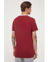 Hollister Co. tricou barbati culoarea bordo neted - Pled.ro