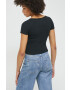 Hollister Co. tricou femei culoarea negru - Pled.ro