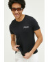 Hollister Co. tricou din bumbac culoarea negru cu imprimeu - Pled.ro