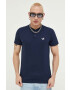 Hollister Co. tricou din bumbac culoarea albastru marin cu imprimeu - Pled.ro