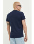 Hollister Co. tricou din bumbac culoarea albastru marin cu imprimeu - Pled.ro