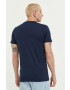 Hollister Co. tricou din bumbac culoarea albastru marin cu imprimeu - Pled.ro